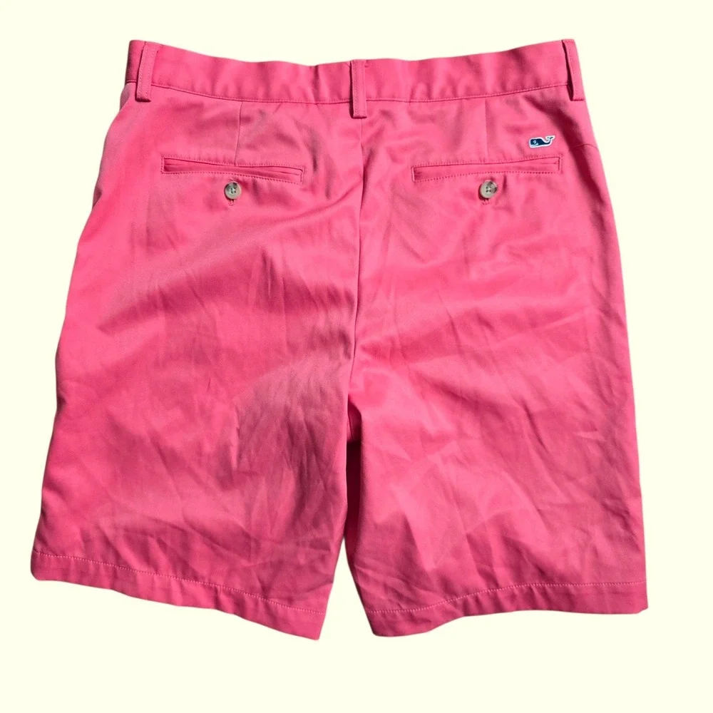 Vineyard Vines Links Shorts Mens 32 Coral Performance Golf 9 Inch Inseam Solid‎